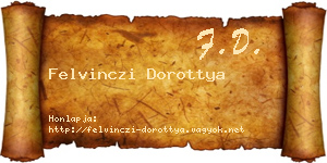 Felvinczi Dorottya névjegykártya